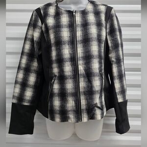 Baccini Monochrome Plaid Jacket